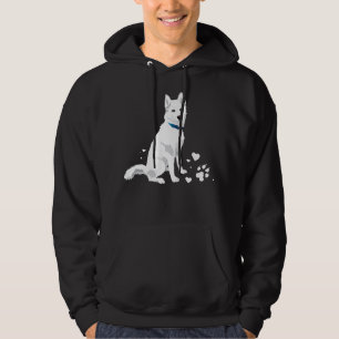 Veste À Capuche charmant blanc sibérien hussein - doux blanc chien