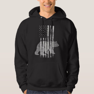 Veste À Capuche Chasse patriotique ours drapeau américain t-shirt 