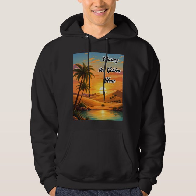 Veste À Capuche Chasser l'heure dorée Désert Couché d'Aesthetic (Devant)