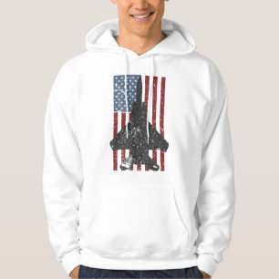 Veste À Capuche Chasseur à réaction F-15 Eagle Drapeau américain c
