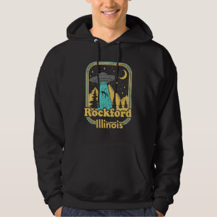 Veste À Capuche Chasseur d'aliens de l'Ufo de Rockford Illinois 80