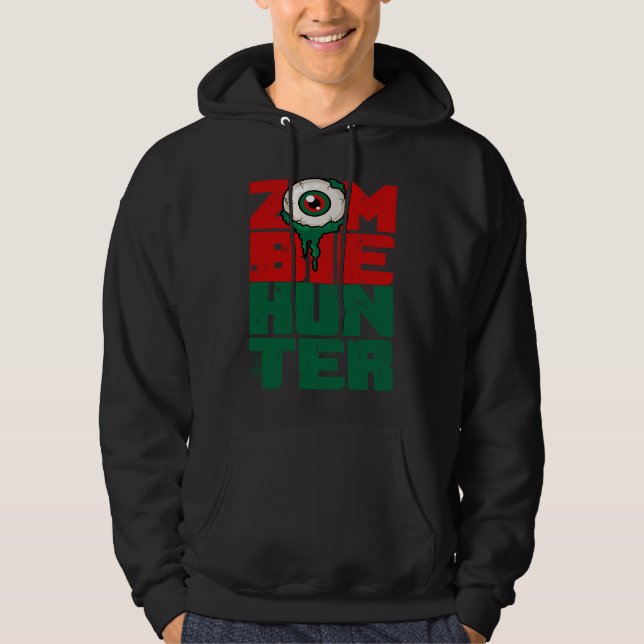 Veste À Capuche Chasseur de zombies Halloween Mignon avec un œil d (Devant)