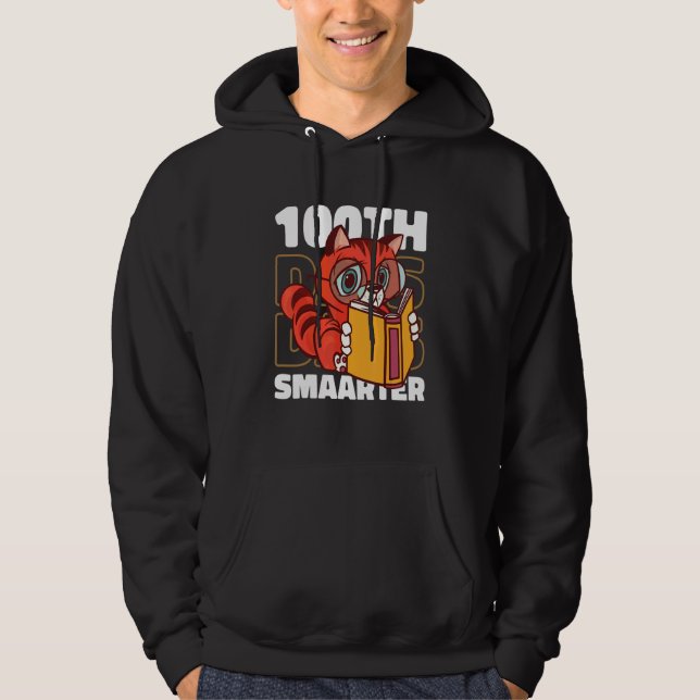 Veste À Capuche Chat 100ème jour plus intelligent pour l'école (Devant)