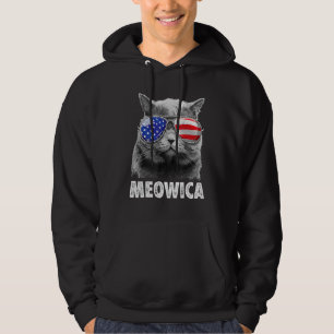 Veste À Capuche Chat 4 juillet Meowica Hommes Usa American F
