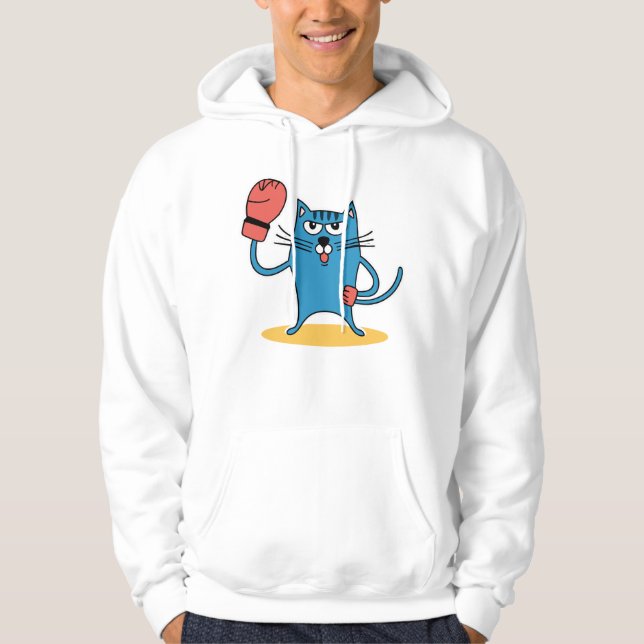 Veste À Capuche Chat avec gants de boxe (Devant)