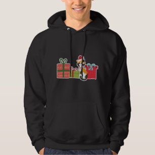 Veste À Capuche Chat Calico de Noël mignonne avec chapeau de Noël