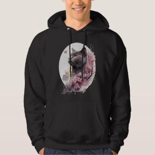 Veste À Capuche Chat Chartreux Cerisier Japonais Fleur de Cerisier