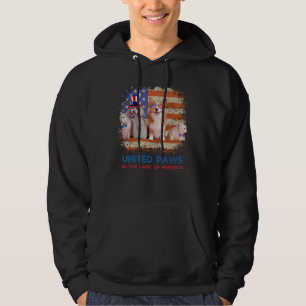 Veste À Capuche Chat Chien Drôle Patriotique Drapeau USA Paw Unis