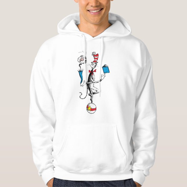 Veste À Capuche Chat dans l'équilibre du chapeau (Devant)
