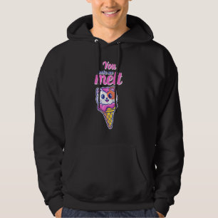 Veste À Capuche Chat Dans Un Cône Vous Me Faites Fondre Crème Glac