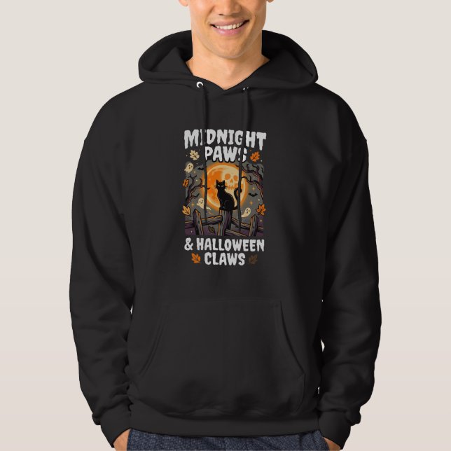 Veste À Capuche Chat de la Lune Méfait d'Halloween (Devant)