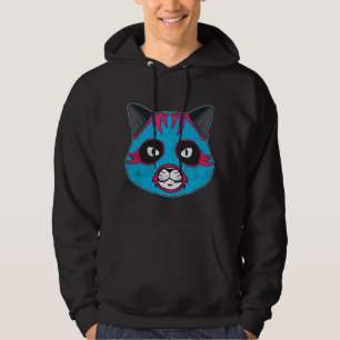 Veste À Capuche Chat de Lucha Libre portant un masque de lutteur L