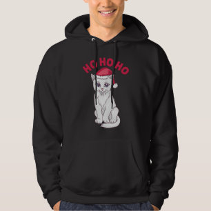 Veste À Capuche Chat de Noël Ho Ho
