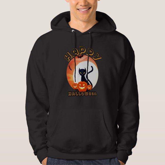 Veste À Capuche Chat d'Halloween Punking (Devant)