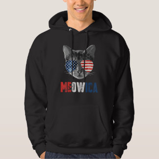 Veste À Capuche Chat drapeau américain 4 juillet Meowica