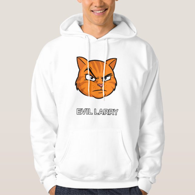 Veste À Capuche Chat drôle Larry méchant (Devant)