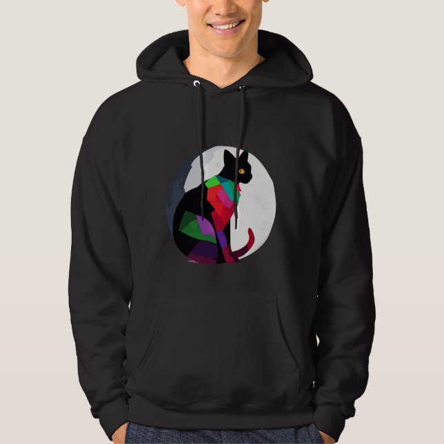 Veste À Capuche Chat élégant peint (Devant)