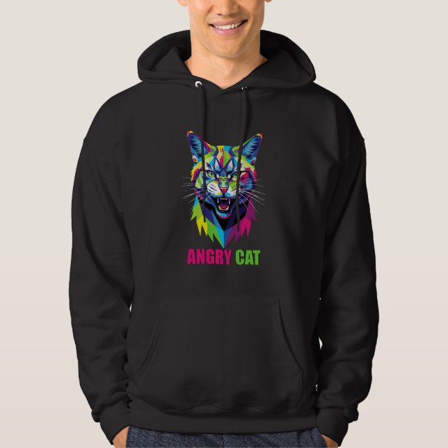 VESTE À CAPUCHE CHAT EN COLÈRE (Devant)
