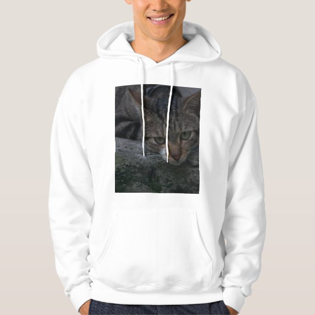 Veste À Capuche Chat gris (Devant)