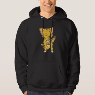 Veste À Capuche Chat Jouer Ukelele Cool Kitten Uke Artiste