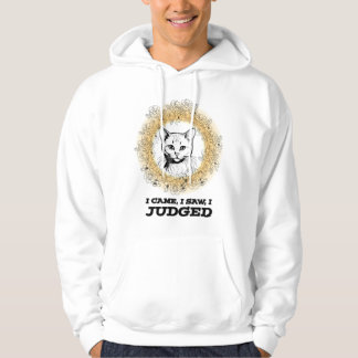 Veste À Capuche Chat Jugement Fleuriste – Je Suis Venue J'ai Vu J'