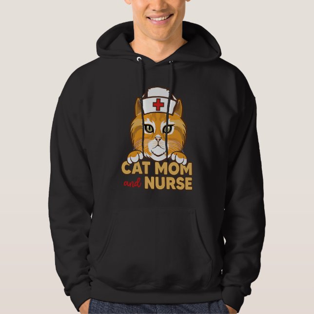 Veste À Capuche Chat Maman Et Infirmière Infirmière RN Étudiants F (Devant)
