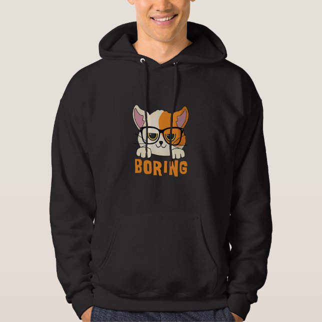 Veste À Capuche Chat Meme Boring School Meow Kittens (Devant)
