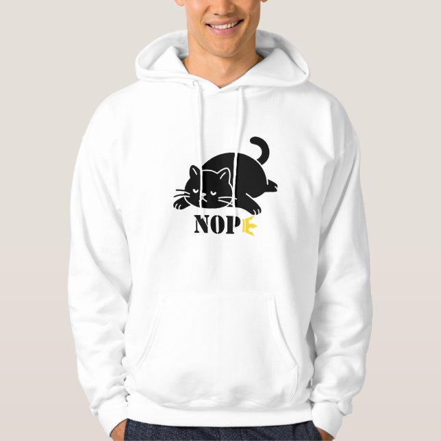 Veste À Capuche Chat NON Chat Drôle pour les Amateurs de Chats (Devant)
