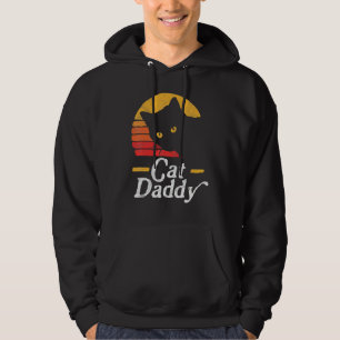 Veste À Capuche Chat Papa Vintage 80 Style Chat Rétro Disques