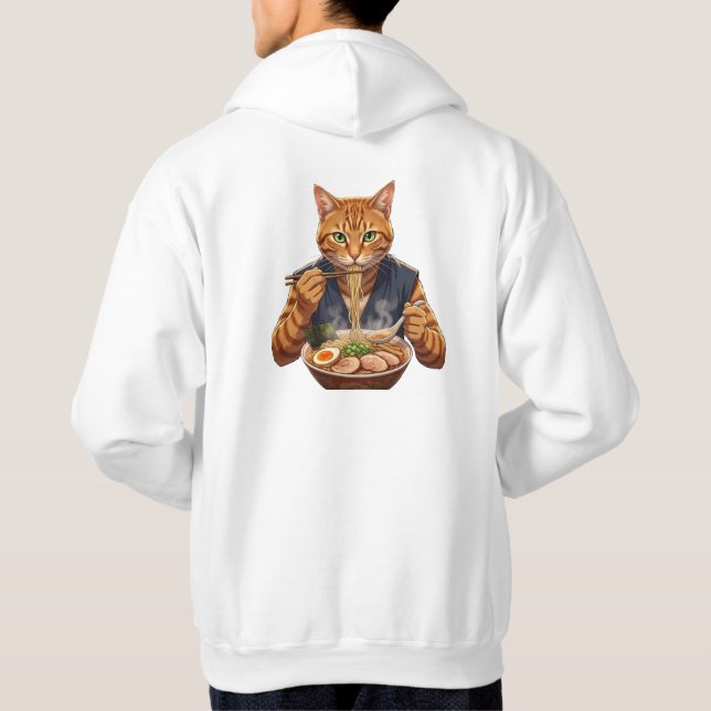 Veste À Capuche Chat Ramen Esthétique – Lifestyle Premium (Dos)