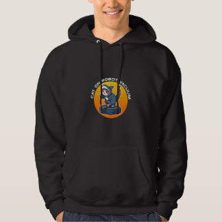 Veste À Capuche Chat Requin Drôle Sur Aspirateur Robot Art Mème Ré