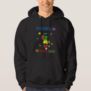 Veste À Capuche Chat Rocking Dans Mon École Chaussures Retour À L'