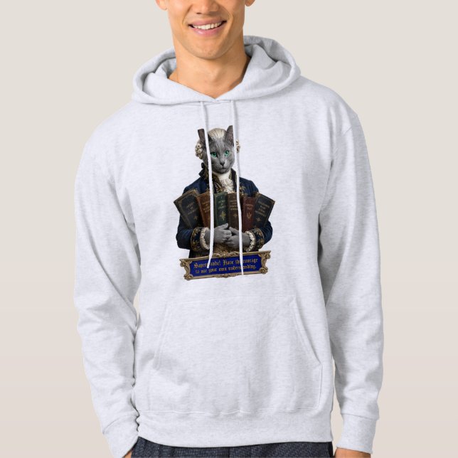 Veste À Capuche Chat russe bleu Emmanuel Kant (Devant)