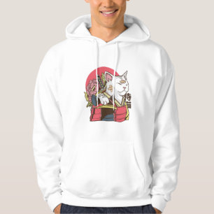 Veste À Capuche Chat Samurai - Chat Vaporwave