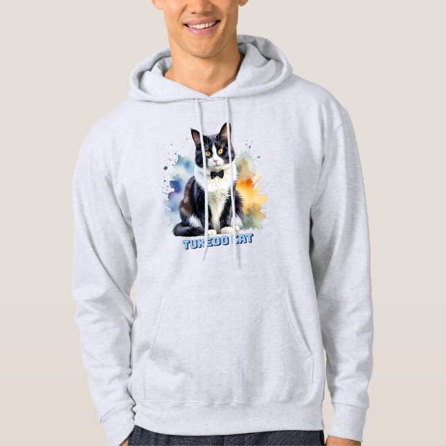Veste À Capuche Chat smoking élégant (Devant)