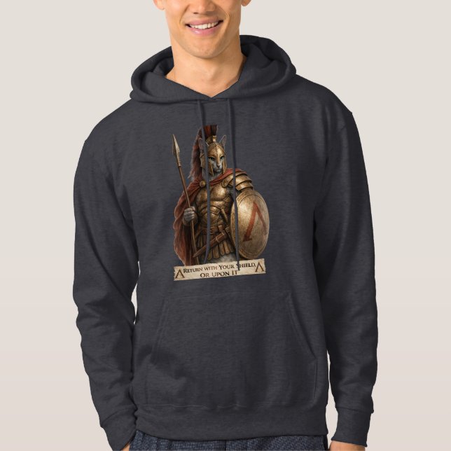 Veste À Capuche Chat spartiate bleu russe (Devant)