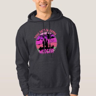Veste À Capuche Château de Witch Silhouette - Retro Sunset Hallowe