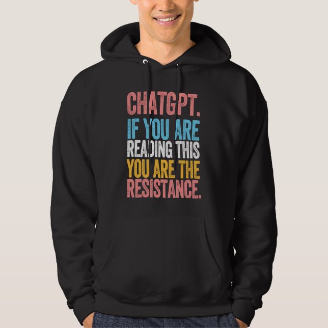 Veste À Capuche CHATGPT resistance artificial intelligence languag (Devant)