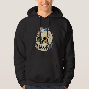 Veste À Capuche Chats crâne Halloween Squelette Bones Kitten Homme