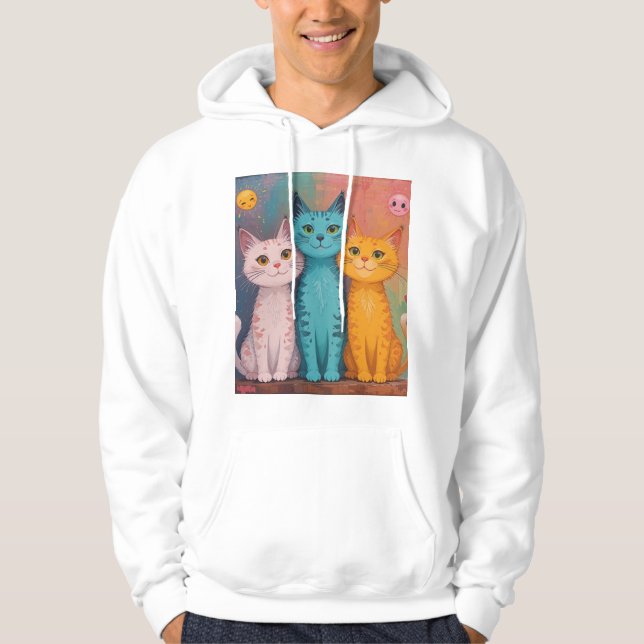Veste À Capuche chats souriants (Devant)
