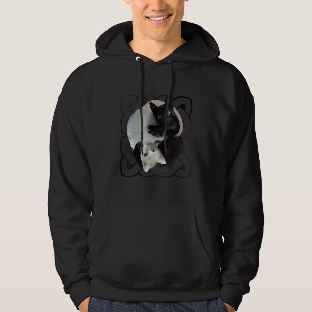 Veste À Capuche Chats Yin Yang (Devant)
