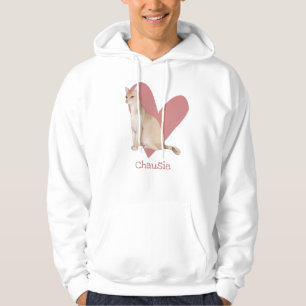 Veste À Capuche Chausie Chat Aquarelle Kitty Coeur rose