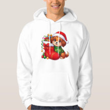 Chaussette de Noël de Santa Puppy Joie