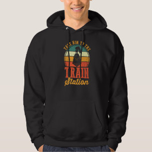 Veste À Capuche Chemin De Fer Locomotive L'Emmène À La Gare
