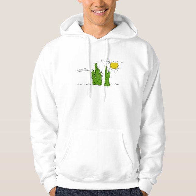 Veste À Capuche Chemise à capuchon funky Cactus Doodle vert chance (Devant)