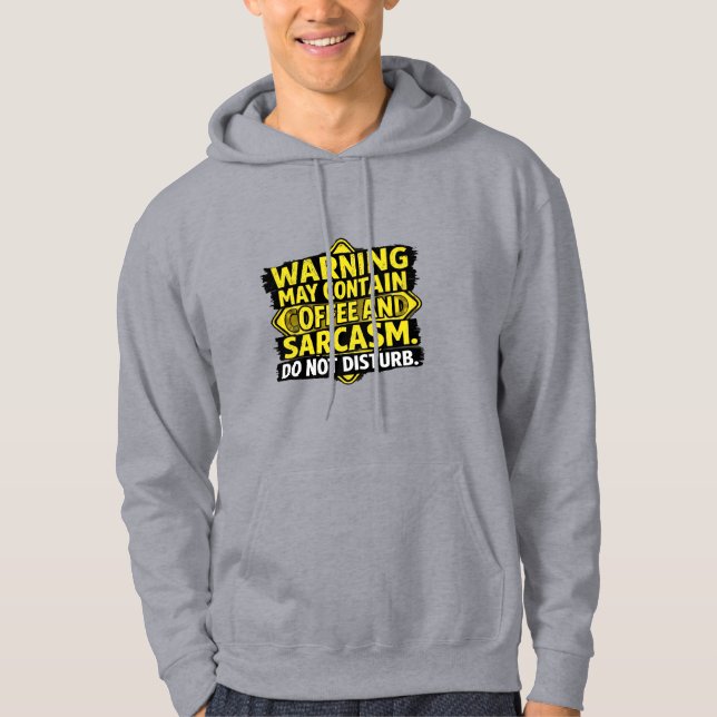 Veste À Capuche Chemise à manches longues 'Avertissement Peut Cont (Devant)