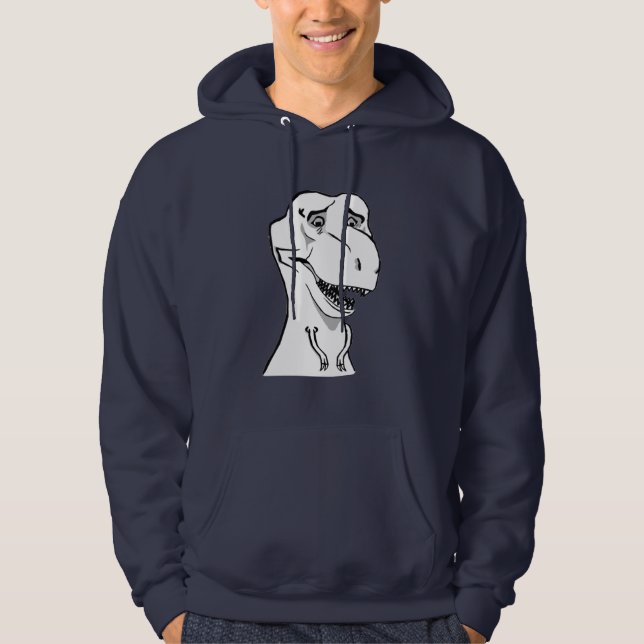 Veste À Capuche Chemise correcte de Dino Meme (Devant)