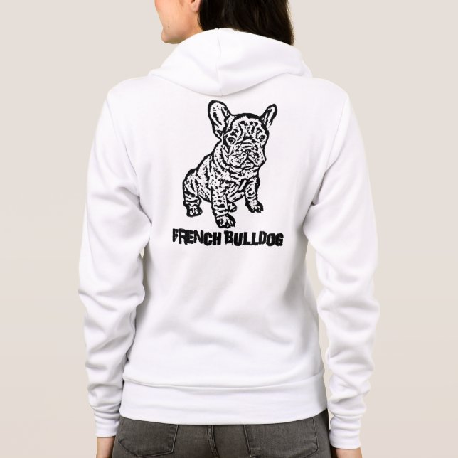 Veste À Capuche Chemise de bouledogue français (Dos)