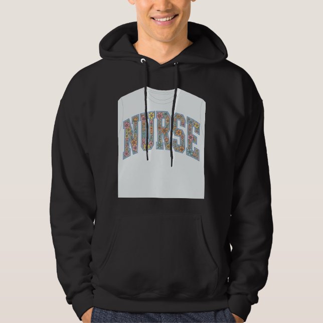 Veste À Capuche Chemise de conception de lettrage universitaire fl (Devant)