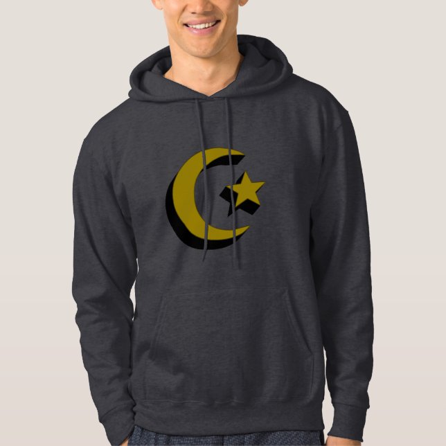 Veste À Capuche Chemise de croissant et d'étoile (Devant)